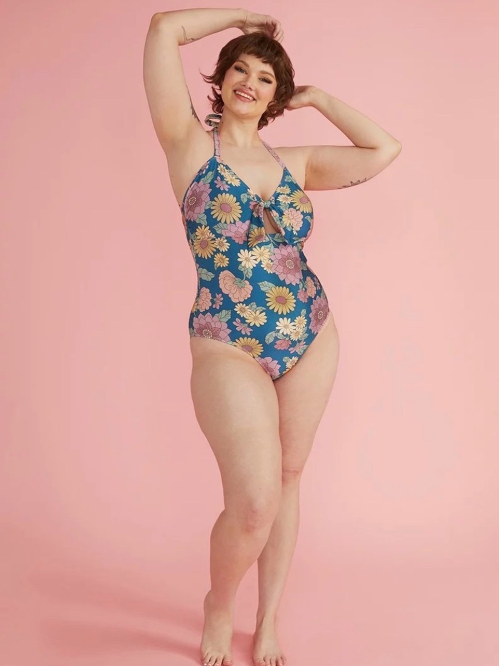 ModCloth Princess Highway Floral One-Piece Swimsuit